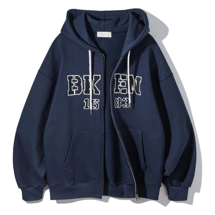 BAKKEN Bakken BKEN 1583 Hoodid zip-up BK7990_Navy