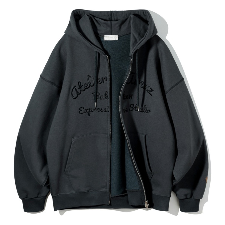 BAKKEN Bakken Atelier Amuz Hoodid zip-up BK7989_Charcoal
