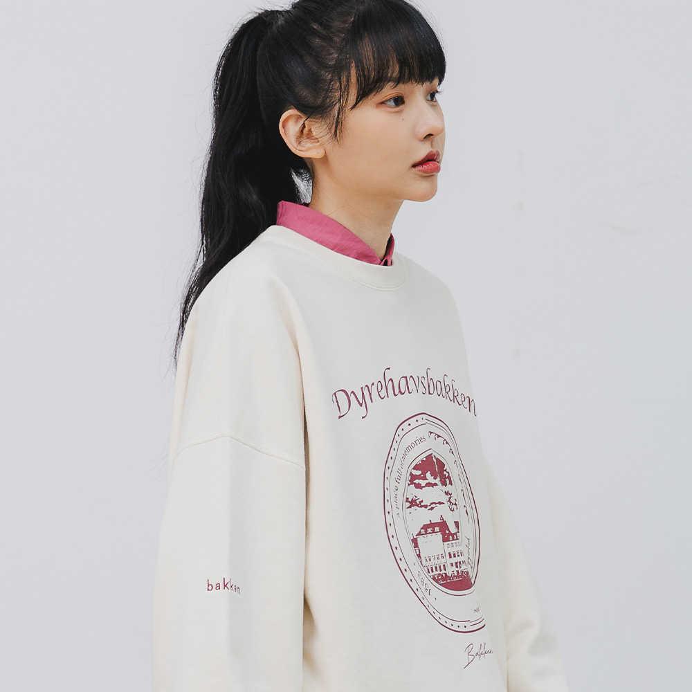 BAKKEN Bakken Place Full Of Memories Sweatshirt BK5976_cream