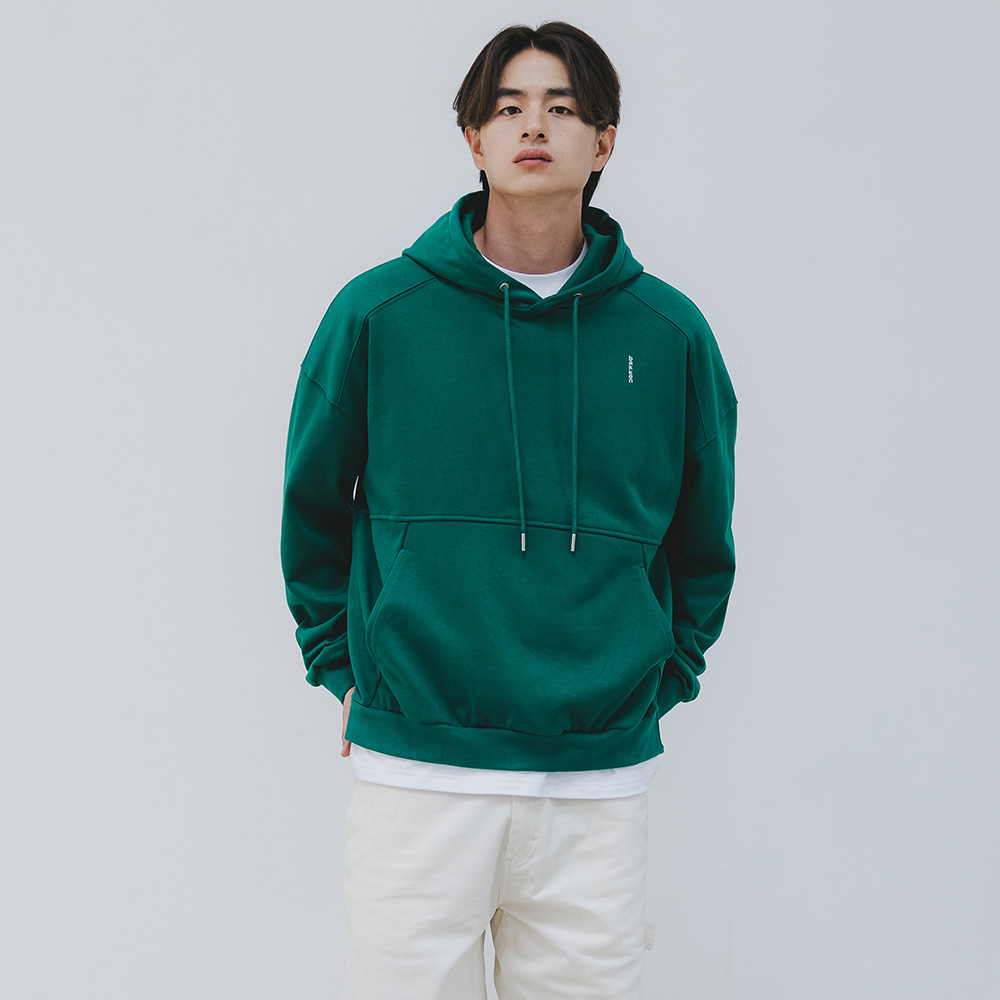 BAKKEN Bakken side slit logo Raglan hoodie BK8906_green