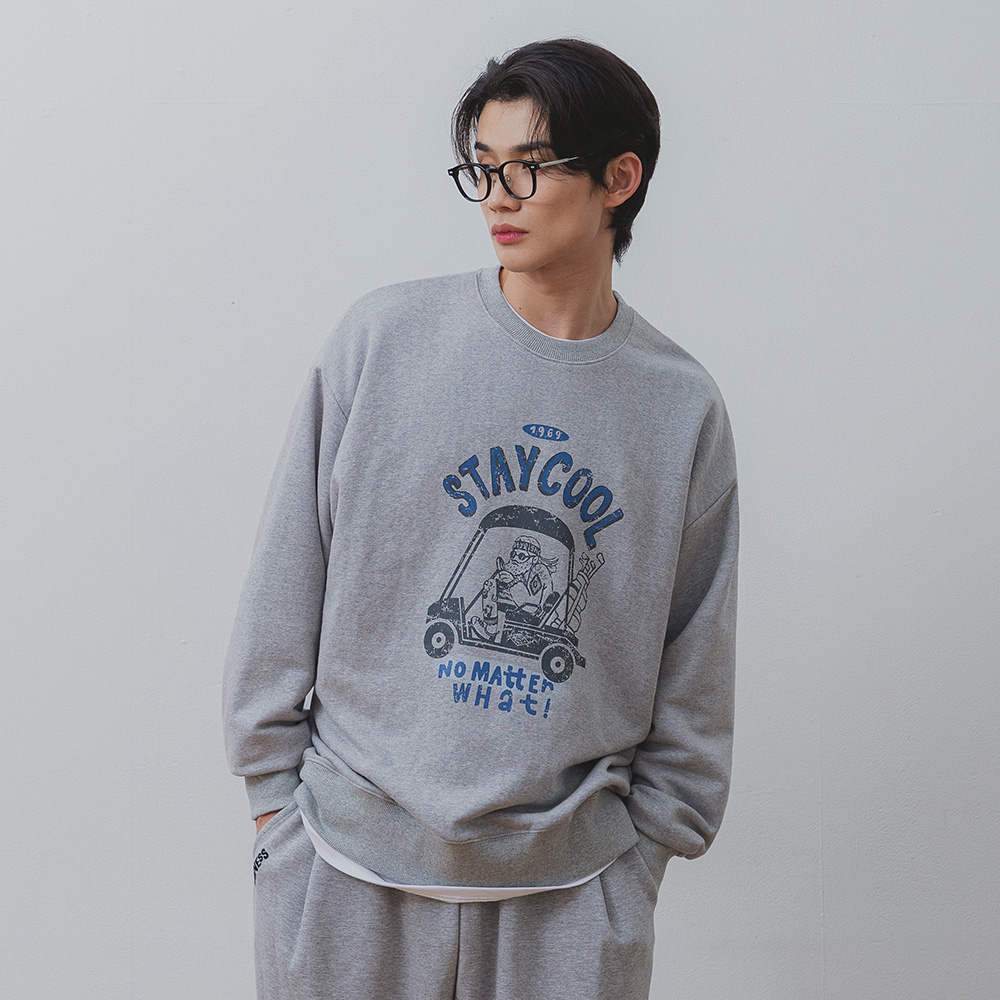 ALVINCLO ALVINCLO STAY COOL OVER-FIT SWEATSHIRT MAR804 (2 COLOR)