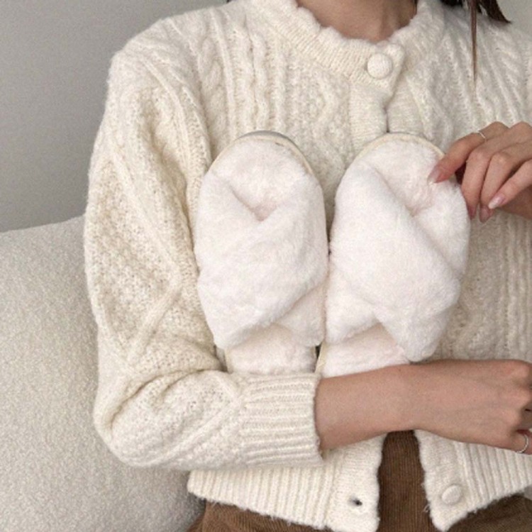 FLORIDA STUDIO Everyday ED2407 Reel Fluffy Cloud Fur Slippers