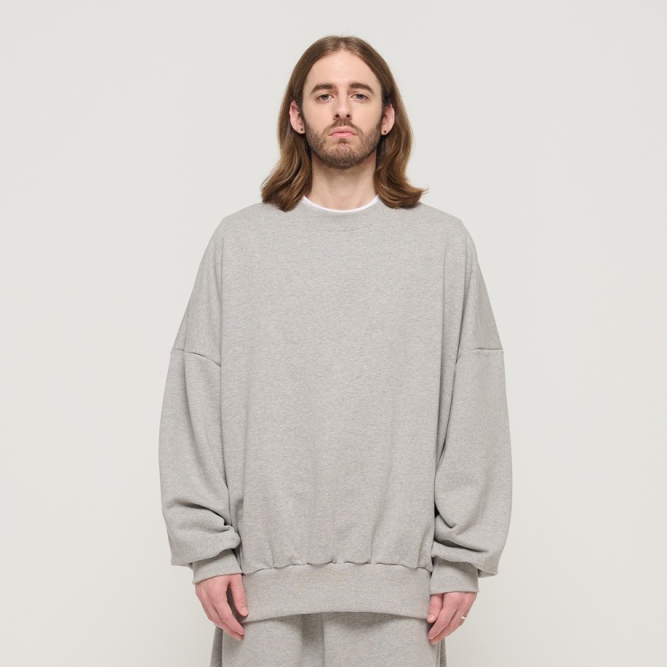 CARGOBROS ROUND NECK POINT RAGLAN TERRY SWEATSHIRT (GRAY)