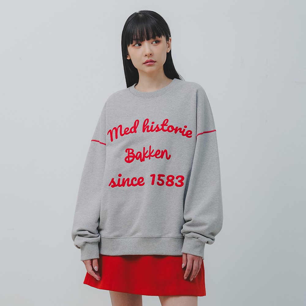BAKKEN Bakken Med Historie Sweatshirt BK5977_Melange Gray