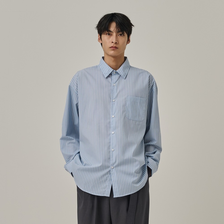 ANALOG MOOD Daily Semi-Over Stripe Shirt
