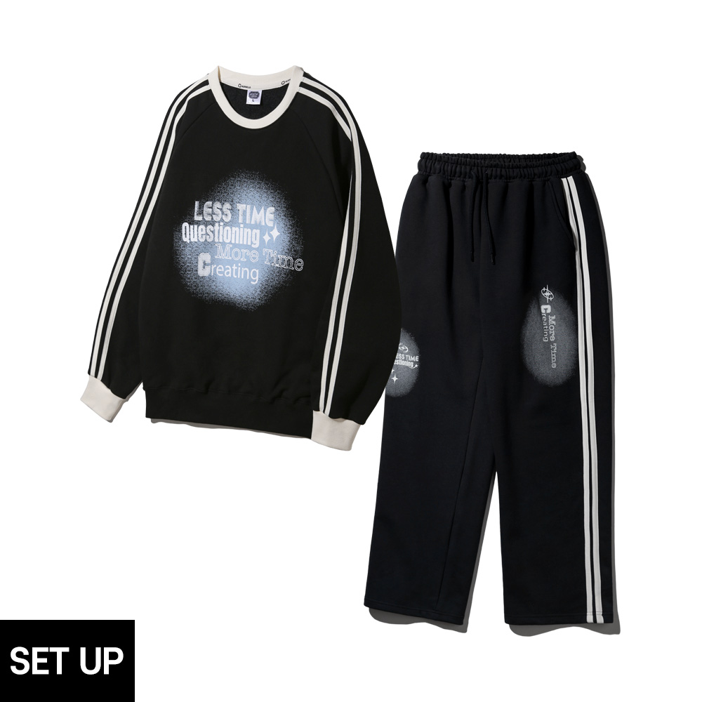 ALVINCLO [SET] ALVINCLO LESSTIME COLOR MATCH OVERFIT SWEATSHIRT TRAINING PANTS SET-UP