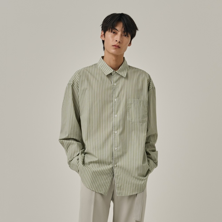 ANALOG MOOD Daily Semi-Over Stripe Shirt