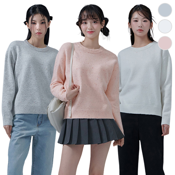Sweter Color COLOR네프 라운드 SWETER/3Color COLORNeff Round SWETER/3Color - 체이스컬트