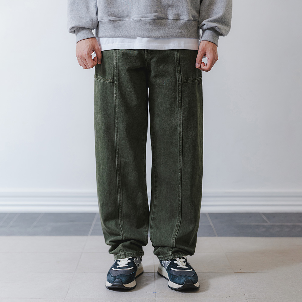BAKKEN Bakken pigment straight fatigue pants BK8924_khiki