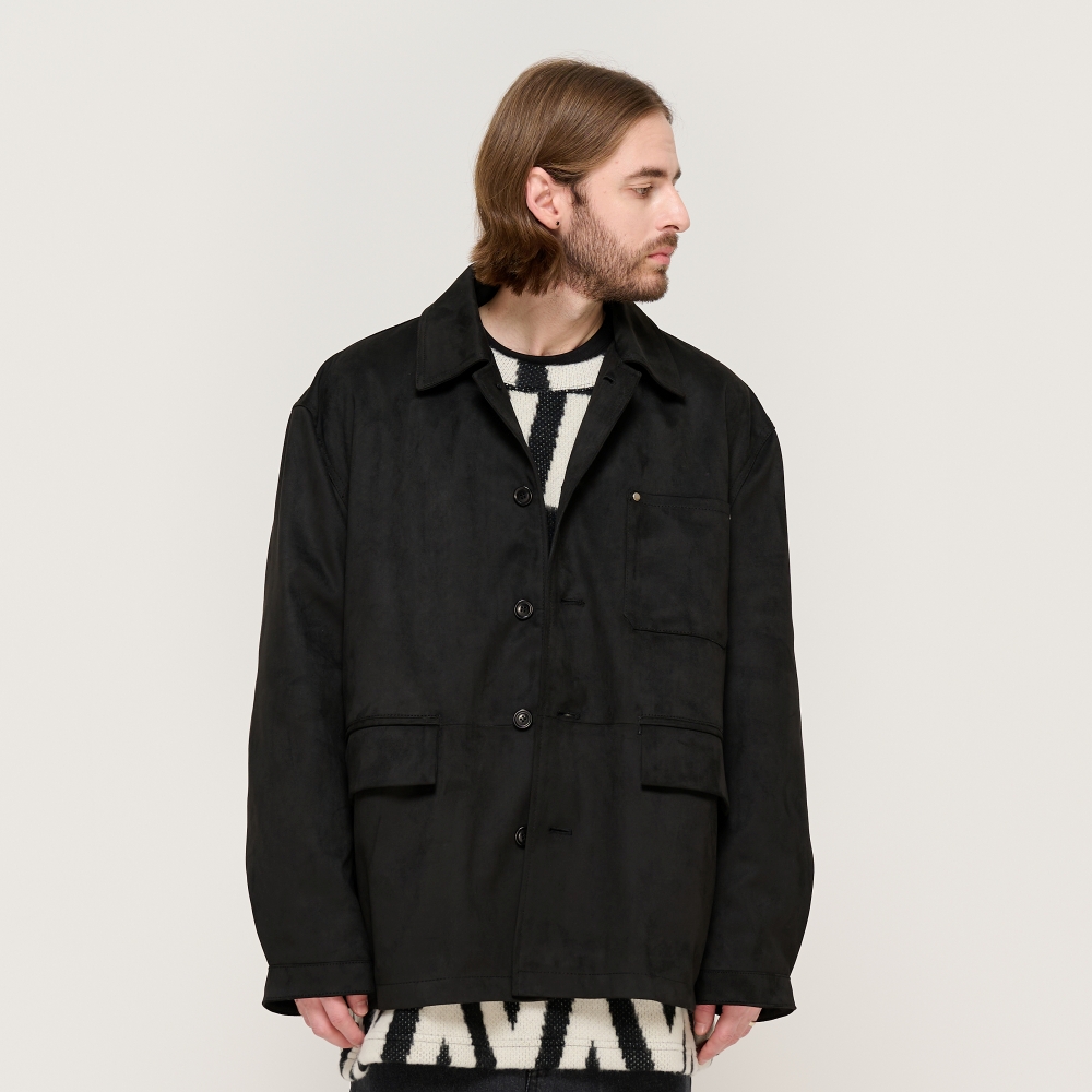 CARGOBROS SUEDE SEMI HALF JACKET (BLACK)