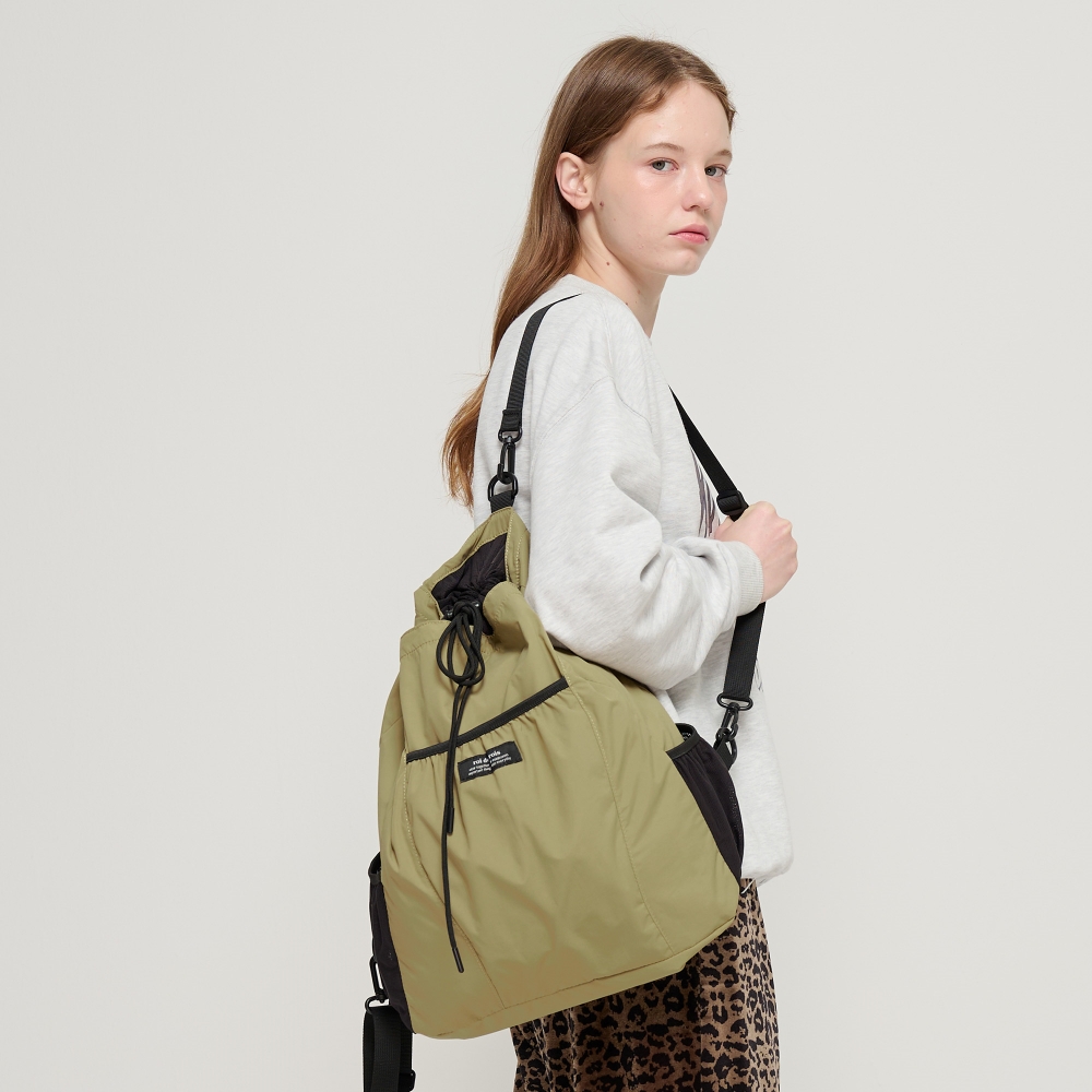 ROIDESROIS DRAW STRING BACKPACK (OLIVE)