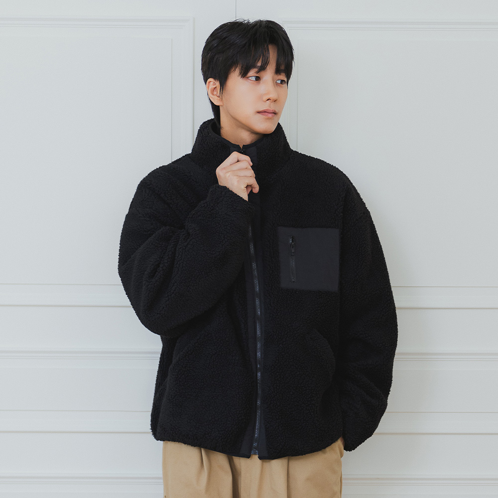 ALVINCLO ALVINCLO HEAVY WARM FLEECE HIGHNECK ZIP-UP DLX1273 (3 COLOR)