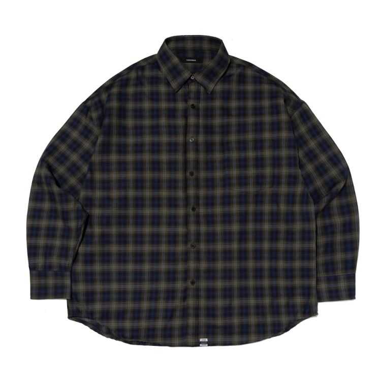 CARGOBROS VINTAGE POCKET OVERSIZED CHECK SHIRT (KHAKI)