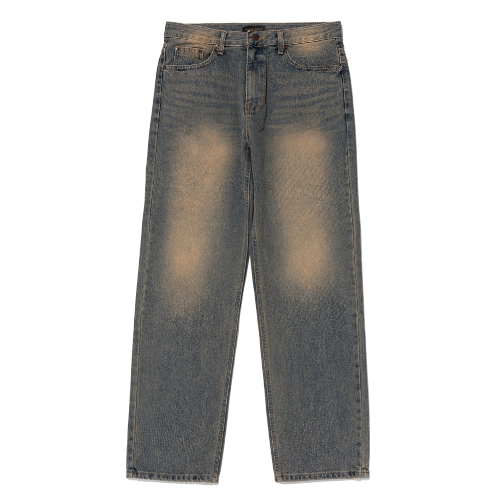 ANALOG MOOD VINTAGE WASHING SEMI-WIDE DENIM PANTS (BLUE)