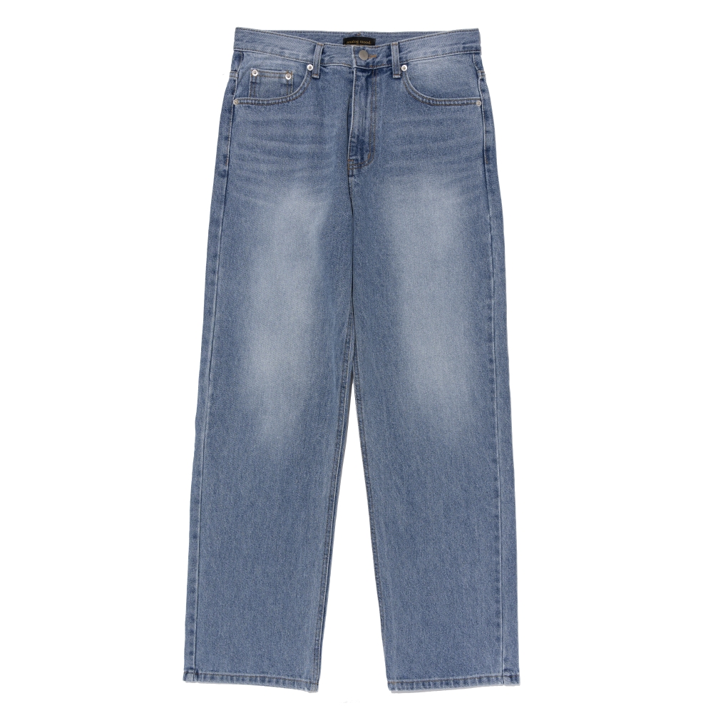ANALOG MOOD VINTAGE WASHING SEMI-WIDE DENIM PANTS (LIGHT BLUE)