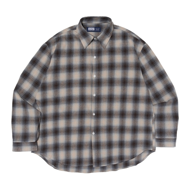 CARGOBROS VINTAGE TARTAN CHECK SHIRT (BLUE)
