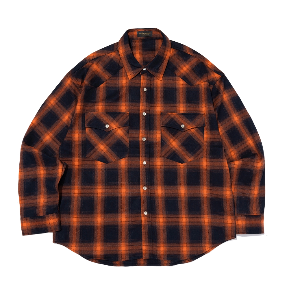 ANALOG MOOD FLANNEL OVERSIZED CHECK SHIRT (RED)