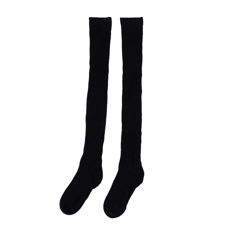 CARGOBROS FOR WOMAN Classic Ribbed Knee Socks (BLACK)