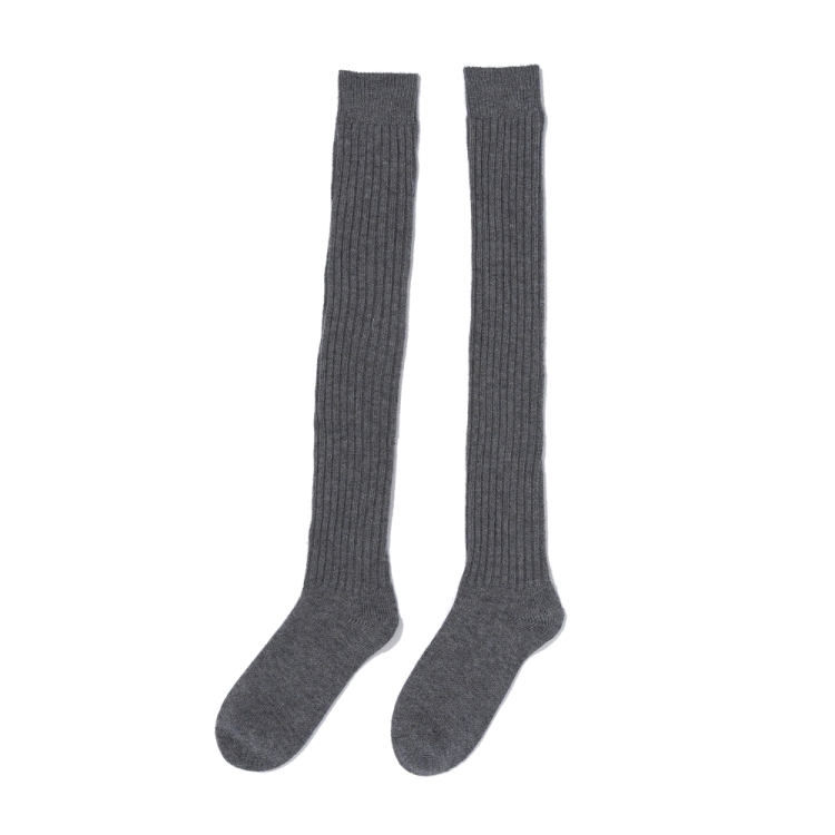 CARGOBROS FOR WOMAN Classic Ribbed Knee Socks (CHARCOAL)