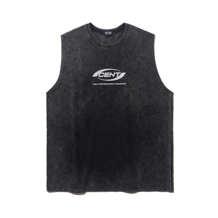 CARGOBROS PIG DING OVER BOX LOGO SLEEVELESS SHIRT (BLACK)