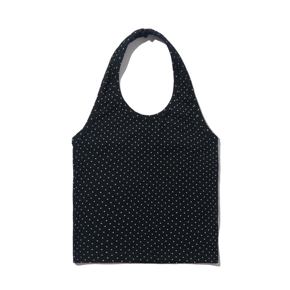 CARGOBROS FOR WOMAN Dot Halterneck Sleeveless Top (Black)