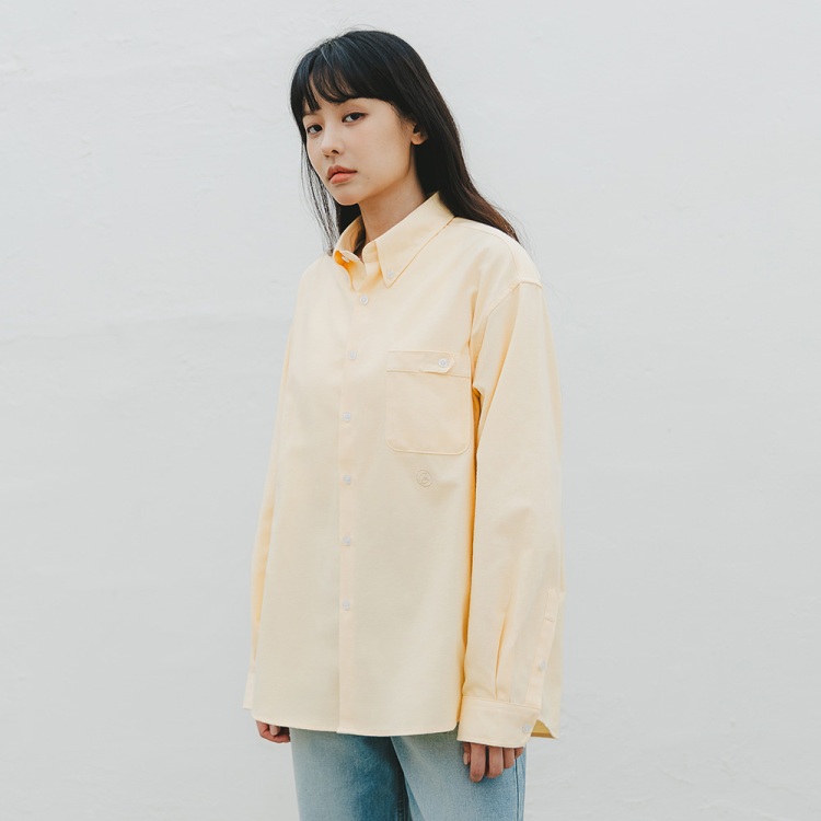 BAKKEN Bakken Classic Pocket Oxford Shirt BK8922_YELLOW