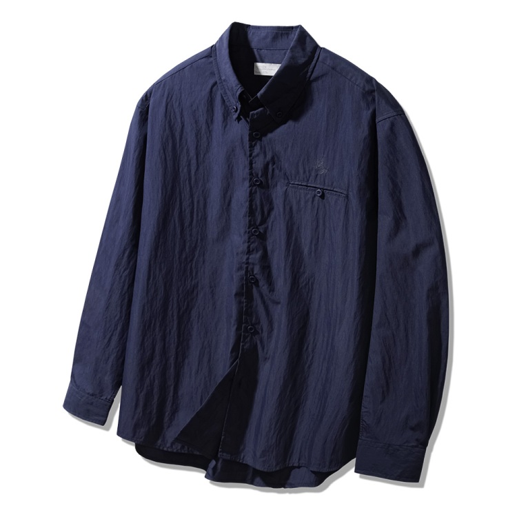 BAKKEN Bakken Pocket Button Paper Shirts BK8921_NAVY