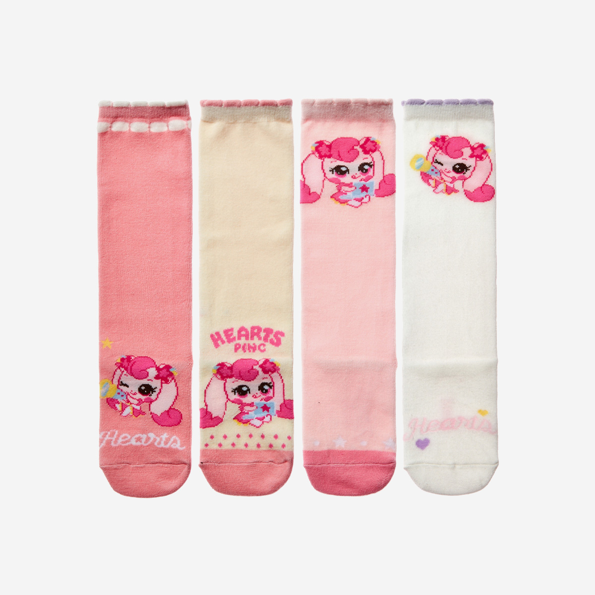 TL HEARTSPING KIDS KNEE SOCKS 4SET