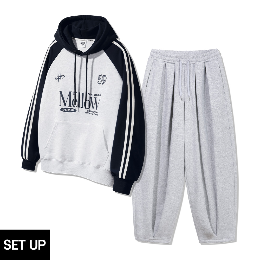 ALVINCLO [SET] ALVINCLO MELLOW TRACK HOODIE WIDE PANTS SETUP
