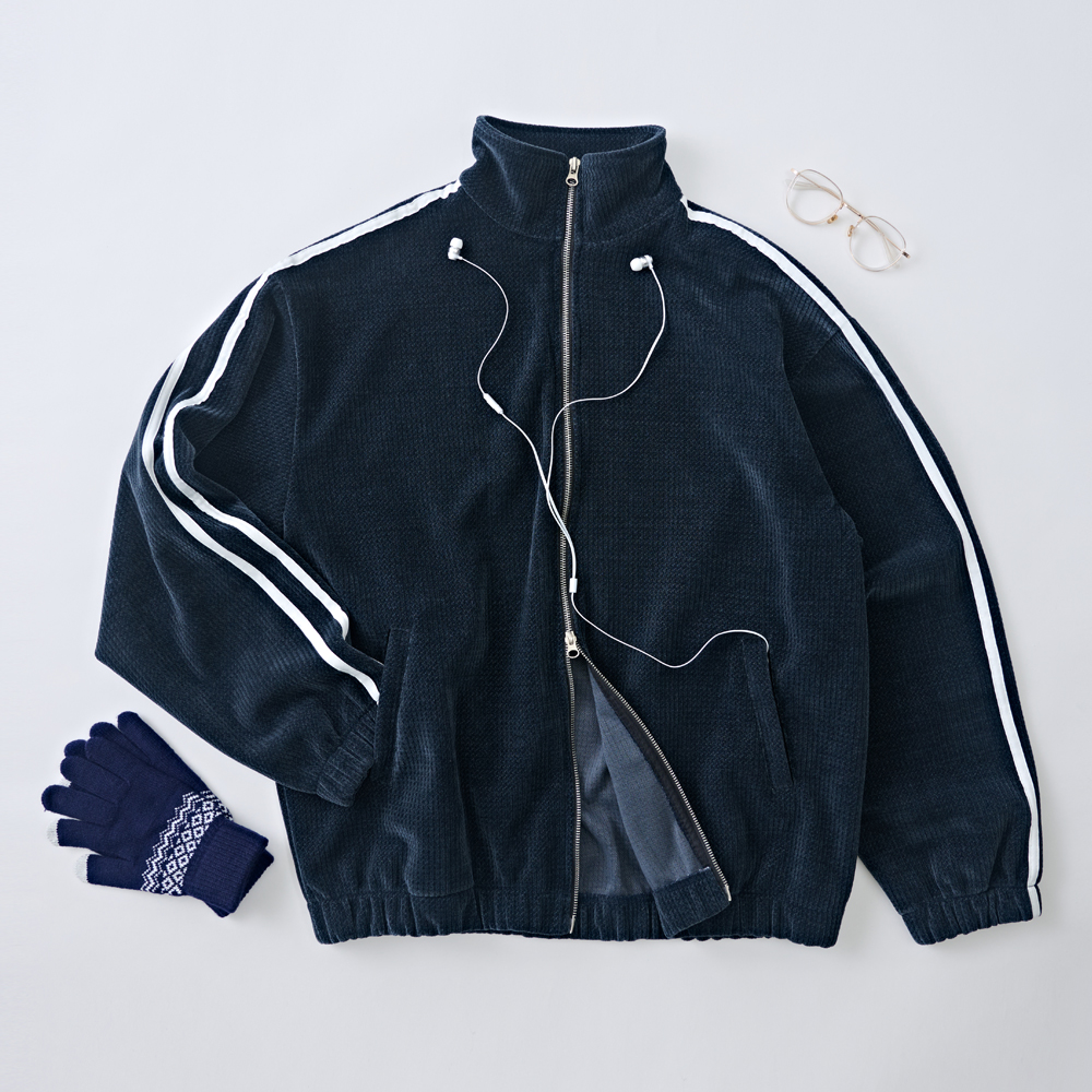 트랙 세미 벨로아 집업 자켓 (네이비) RACK SEMI BELOA ZIP-UP JACKET (NAVY) - 아날로그무드