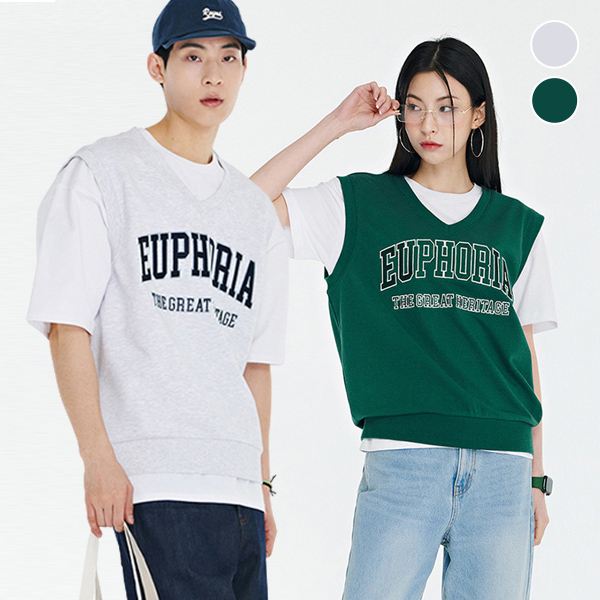 CHASECULT unisex Varsity Lettering VEST/2Color