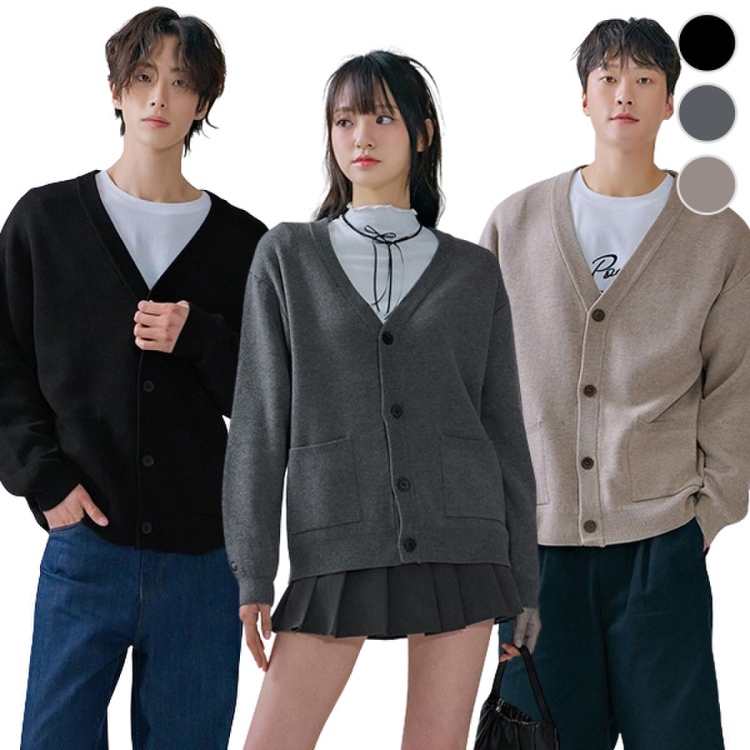 CHASECULT Unisex Basic CARDIGAN/3Color