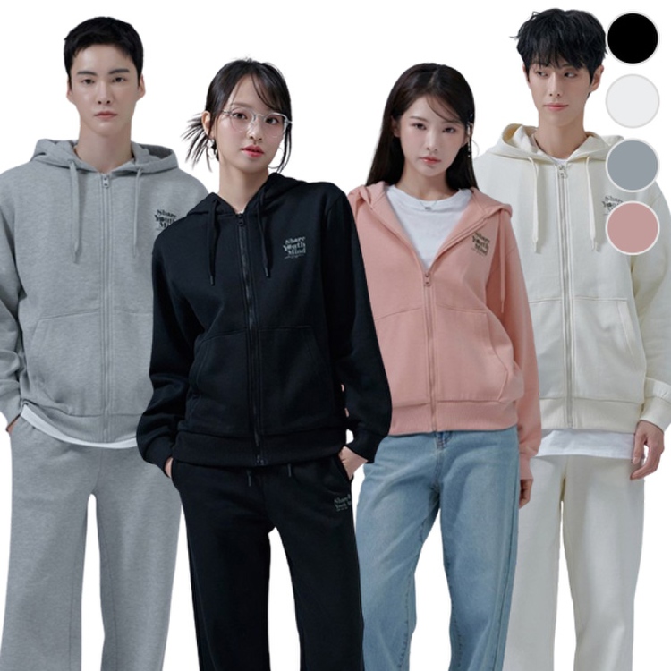 CHASECULT Unisex brushed hoodie ZIP-UP/4Color