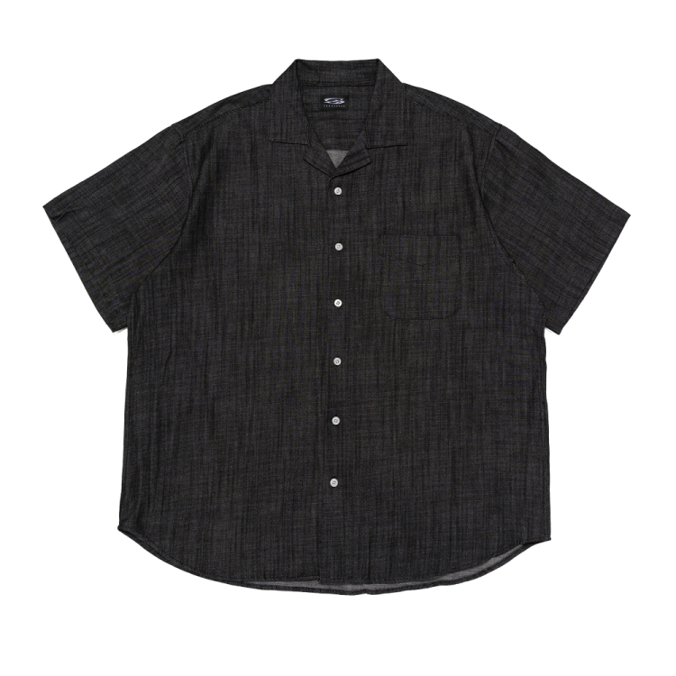 CARGOBROS CB WASHING CITYBOY DENIM SHORT SHIRT (BLACK)