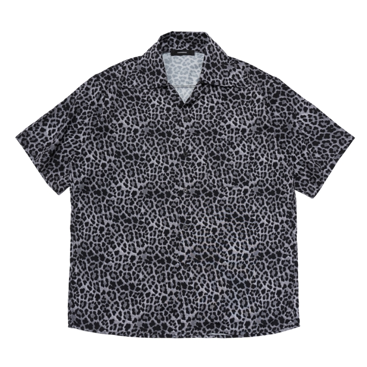 CARGOBROS LEOPARD PATTERN SHORT SLEEVE SHIRT (GRAY)