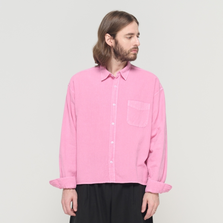 CARGOBROS PIGMENT CROP SHIRT (PINK)