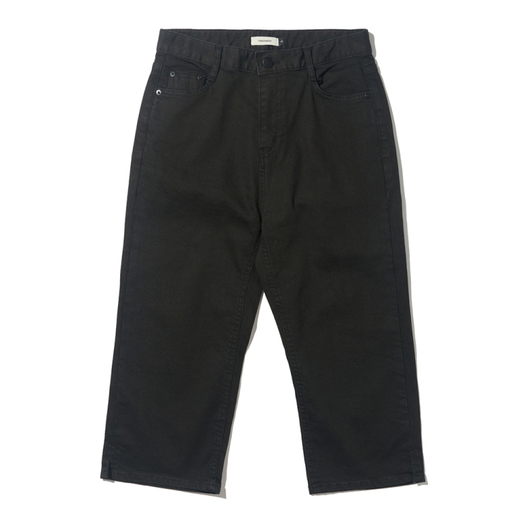 CARGOBROS FOR WOMAN BASIC SLIT DENIM PANTS (BLACK)