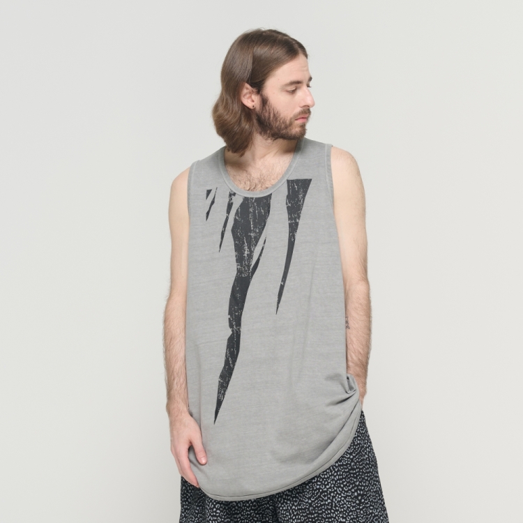 CARGOBROS ROUND OVERFIT SLEEVELESS SHIRT (GRAY)
