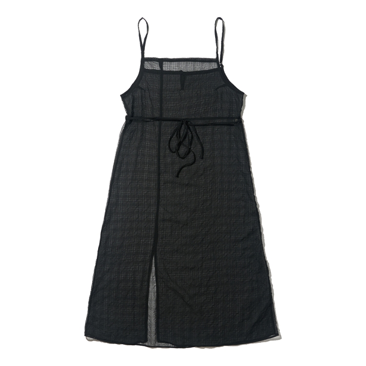 CARGOBROS FOR WOMAN SEE-THROUGH SLIP LAYERED ONE-PIECE (BLACK)